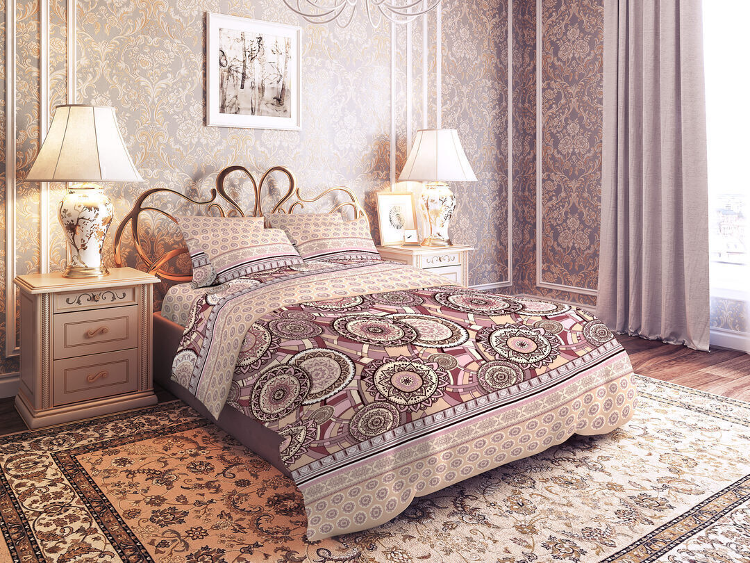 Простыня 2сп бязь 125 (180*210) Реноме <9252-2 Ореол> (арт.35/105)