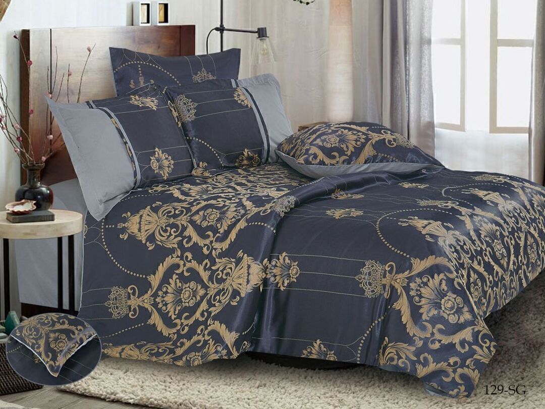 КПБ евро сатин-жаккард Satin Jacquard SG Клео <SG-129 Скидка>