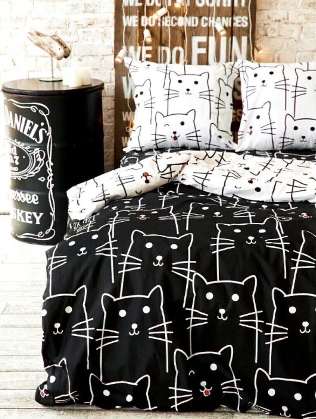 КПБ 1,5сп перкаль Crazy Getup <788234 Black cat рис. 16575-1/16575-2>