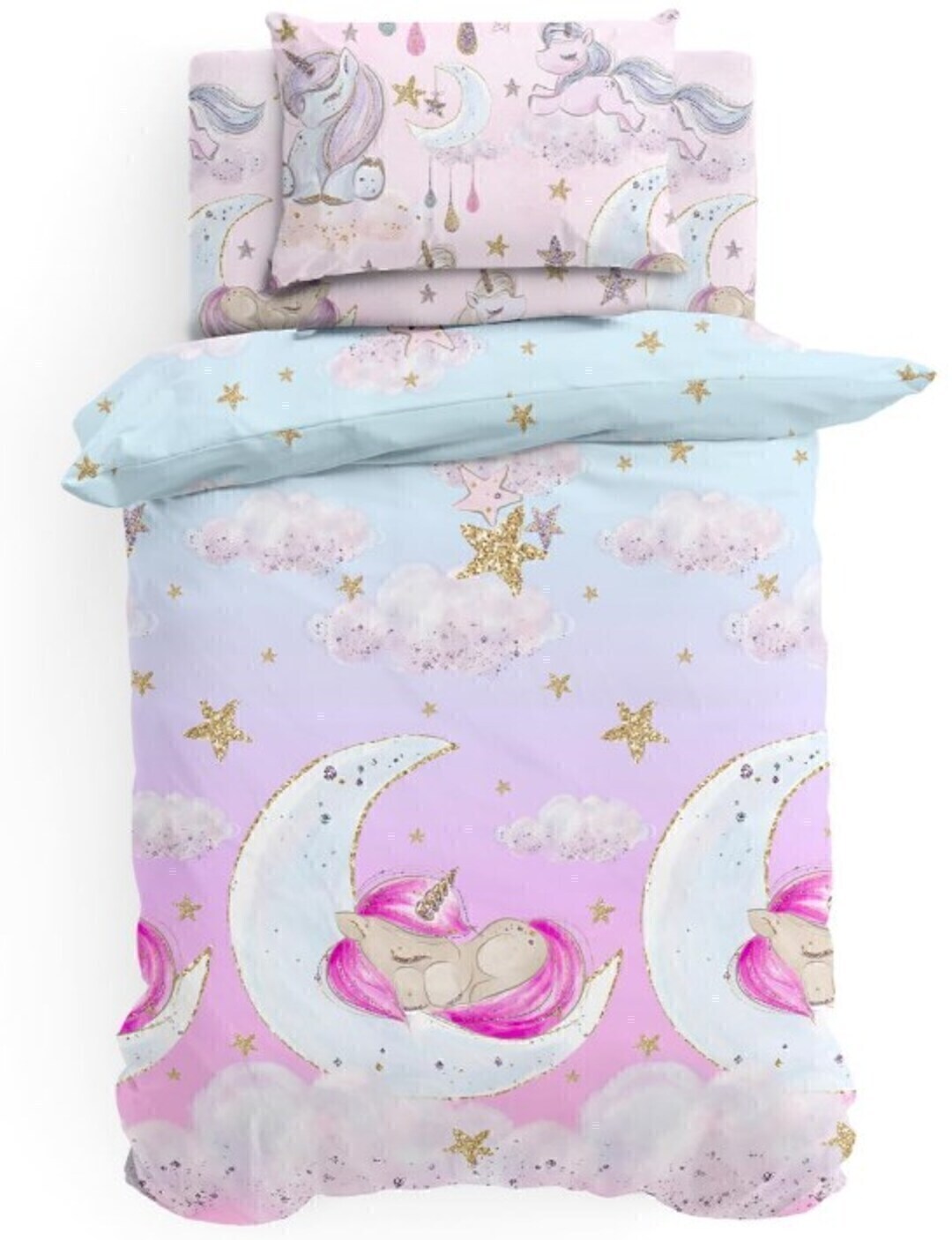 КПБ в детскую кроватку поплин Juno <719610 Sleep unicorn>