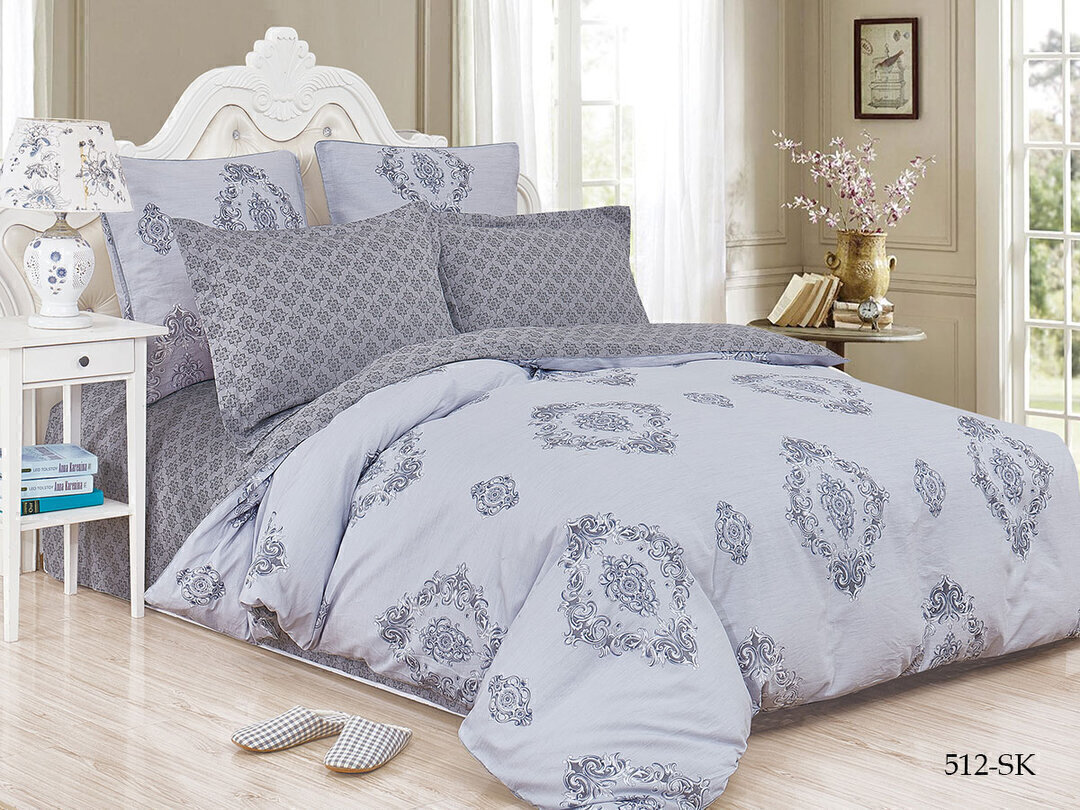 КПБ евро сатин в коробке Satin de Luxe SK Клео <512-SK>