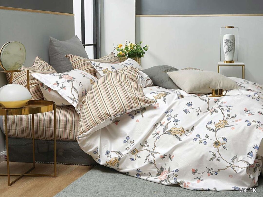 КПБ 1,5сп сатин в коробке (нав 70*70) Satin de Luxe SK Клео <788-SK>