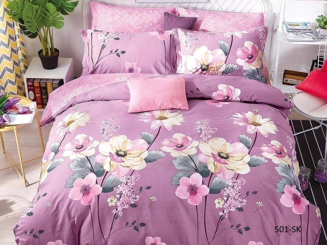 КПБ евро сатин в коробке Satin de Luxe SK Клео <501-SK>