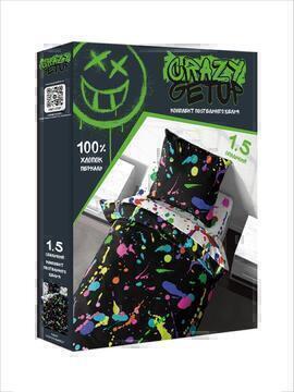 КПБ 1,5сп перкаль Crazy Getup <788234 Black cat рис. 16575-1/16575-2>