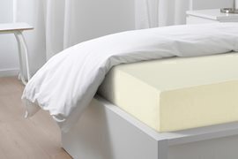 Простыня трикотажная 140*200*20 на резинке Экотекс Скидка 10%<140*200*20, молочный 2 спальный>