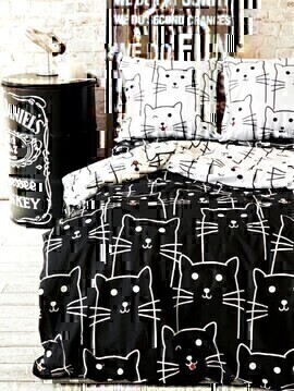 КПБ 1,5сп перкаль Crazy Getup <788234 Black cat рис. 16575-1/16575-2>