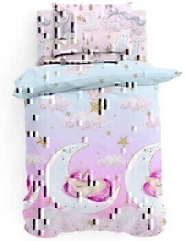 КПБ в детскую кроватку поплин Juno <719610 Sleep unicorn>